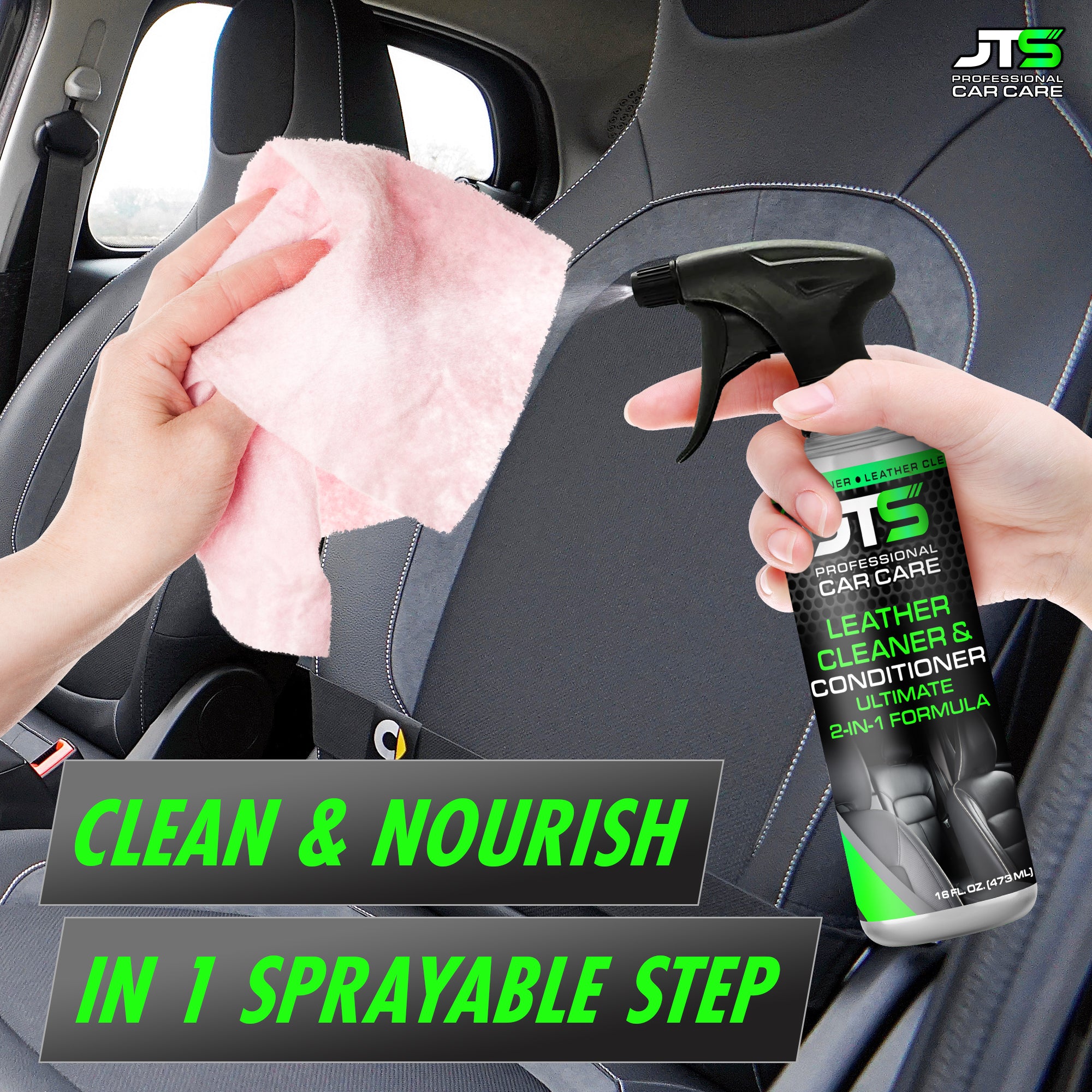 Sprayable Leather Cleaner & Conditioner, Protector for Car Interior Ap –  JT's Professional Car Care